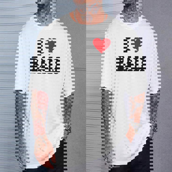 バケーションアイランドハート-ファニーアイラブバリ Tシャツ 彼への贈り物