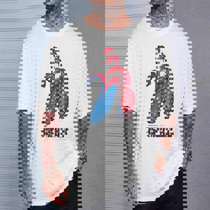 バナナ アメリカ国旗 パトリオット アメリカ パーティー ファニー フルーツ リパブリック Tシャツ 彼への贈り物