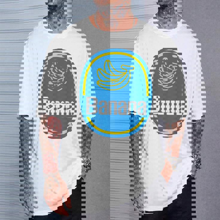 バナナ ステッカー フルーツ レイジー ハロウィン コスチューム Tシャツ 彼への贈り物