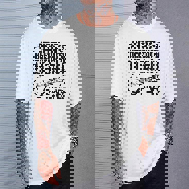 メンズ バンジョーじいさんバンジョーインストラクター Tシャツ 彼への贈り物