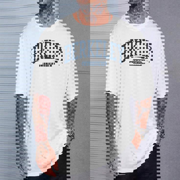 バークレーカリフォルニアカリフォルニアカレッジユニバーシティスタイル ネイビー Tシャツ 彼への贈り物