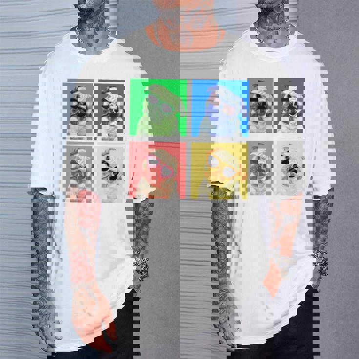 パグ 面白いtシャツ 犬 かわいい メンズ 子供 おもしろ 服 雑貨 グッズ ネタ わんこ イヌ 黒パグ 長袖tシャツ Tシャツ 彼への贈り物