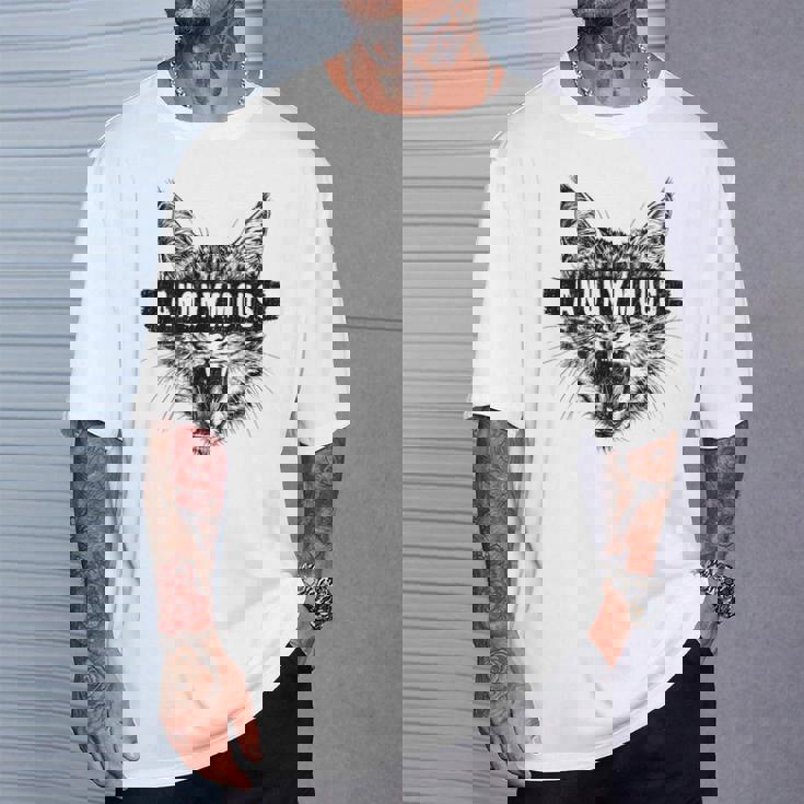 ヒップホップ Y2k Hip Hop Cat ヴィンテージ レトロ エッジの効いたバックプリント ストリートウェア 猫 Tシャツ 彼への贈り物