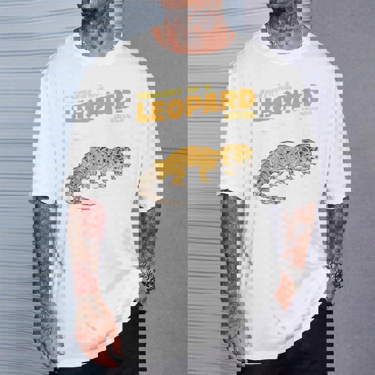 ヒョウ爬虫類ヤモリの解剖学 Tシャツ 彼への贈り物