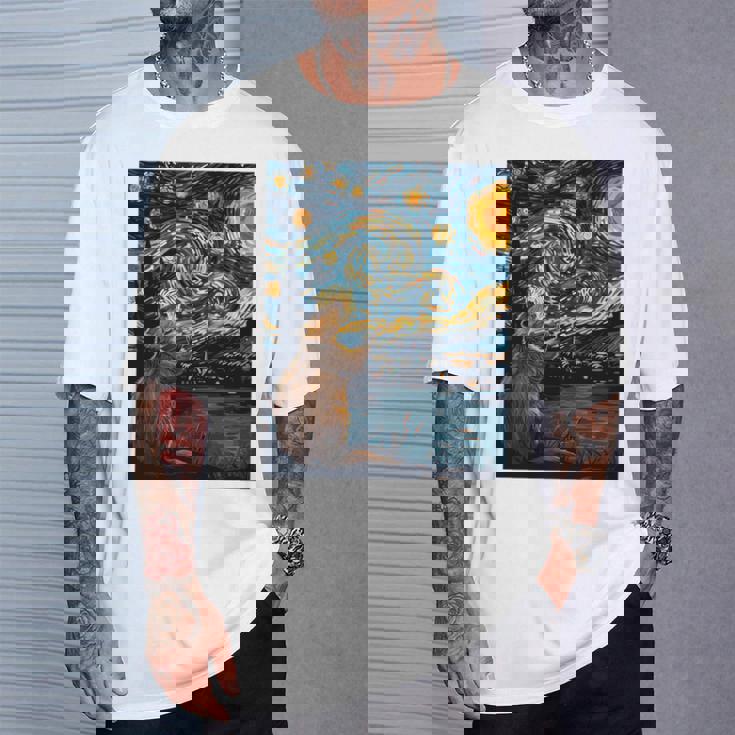 ビーバースターリーナイトヴァンゴッホ 長袖tシャツ Tシャツ 彼への贈り物