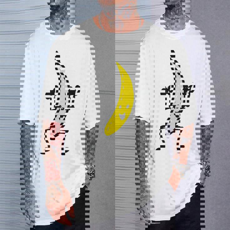 メンズ ファニースティックフィギュア フィットネス バナナダンベル トレーニング Tシャツ 彼への贈り物