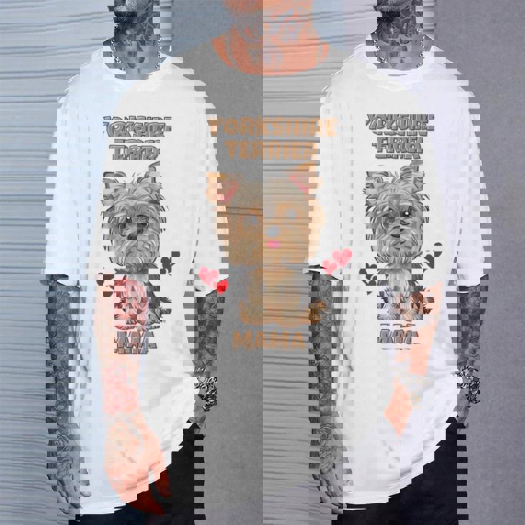 ファニーヨークシャーテリアtシャツ Tシャツ 彼への贈り物