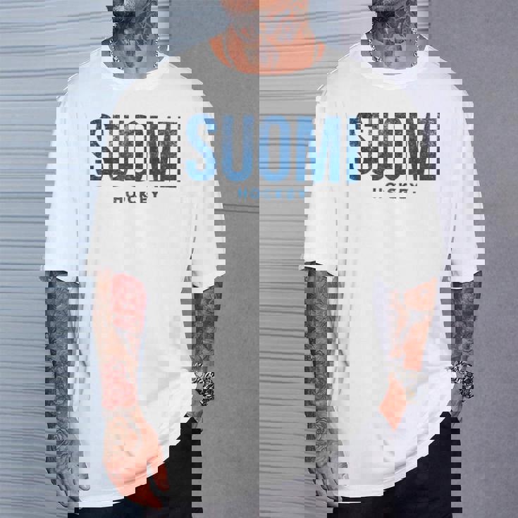 フィンランド スオミ ホッケー アンティーク調 ヴィンテージ レトロ Tシャツ 彼への贈り物