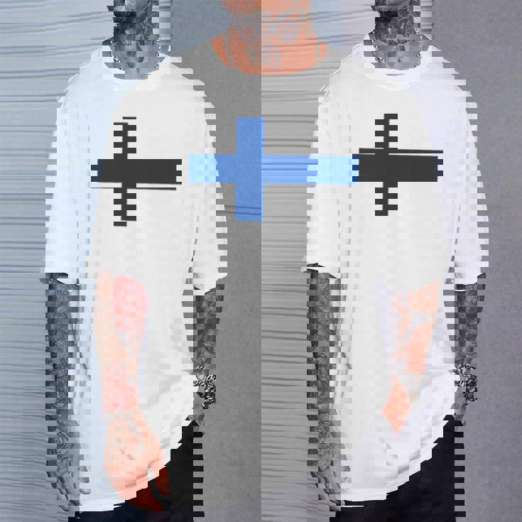 フィンランド国旗 ノルディック クロス Tシャツ 彼への贈り物