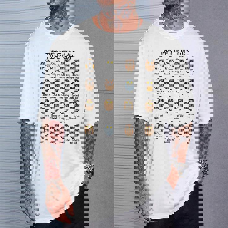 フクロウのコレクションタイプ かわいいフクロウ愛好家向け Tシャツ 彼への贈り物