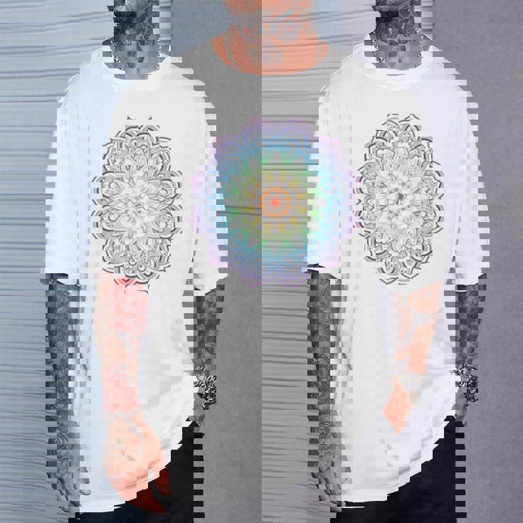 フラワー オブ ライフ フラワー ライト ワーカー スピリチュアル Tシャツ 彼への贈り物