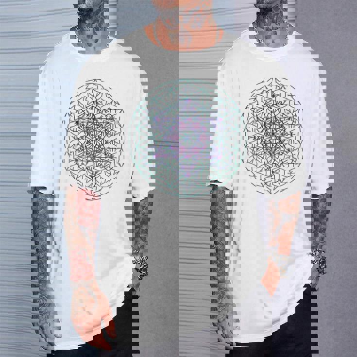 フラワーオブライフ メタトロンキューブ1シンボルtシャツ Tシャツ 彼への贈り物
