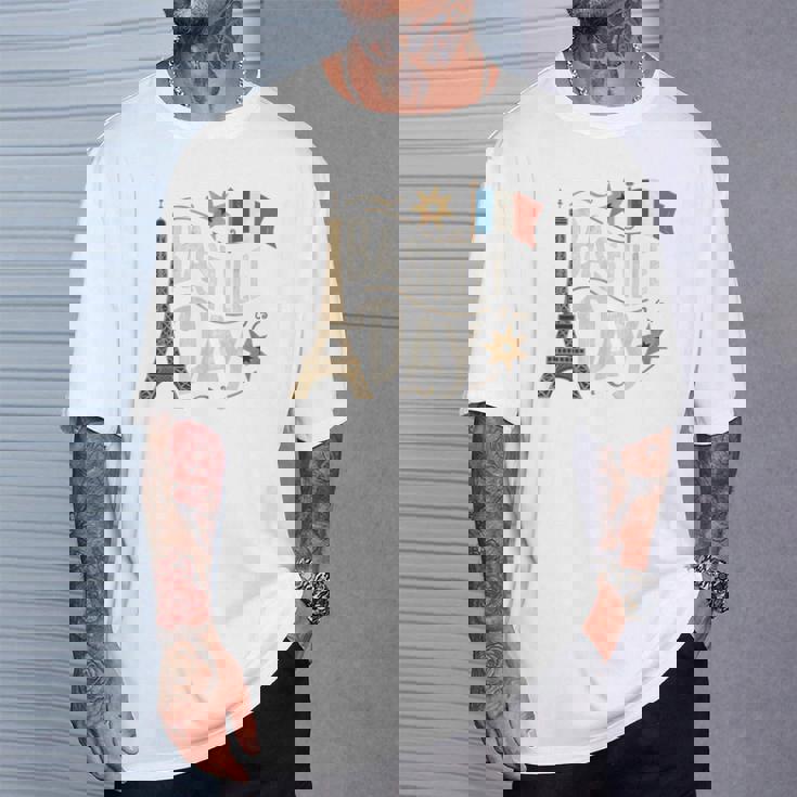 フランスの国旗 ヴィンテージ バスティーユの日 2019 パリ 1789 フランス 長袖tシャツ Tシャツ 彼への贈り物