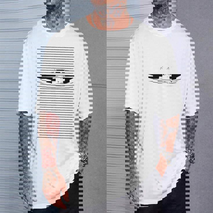 ブラインドを指で下げる猫 猫好き ねこ好き ネコ好き 猫の飼い主 ブラインドネタ おもしろ かわいい ねこ ネコ 猫 長袖tシャツ Tシャツ 彼への贈り物