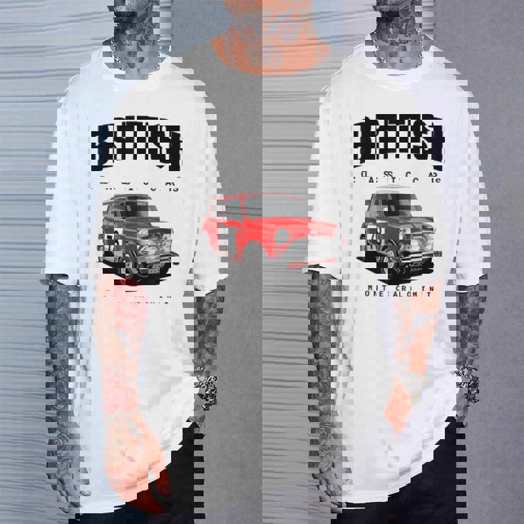 ブリティッシュクラシックスポーツカーズ 有名なラリーミニ Tシャツ 彼への贈り物