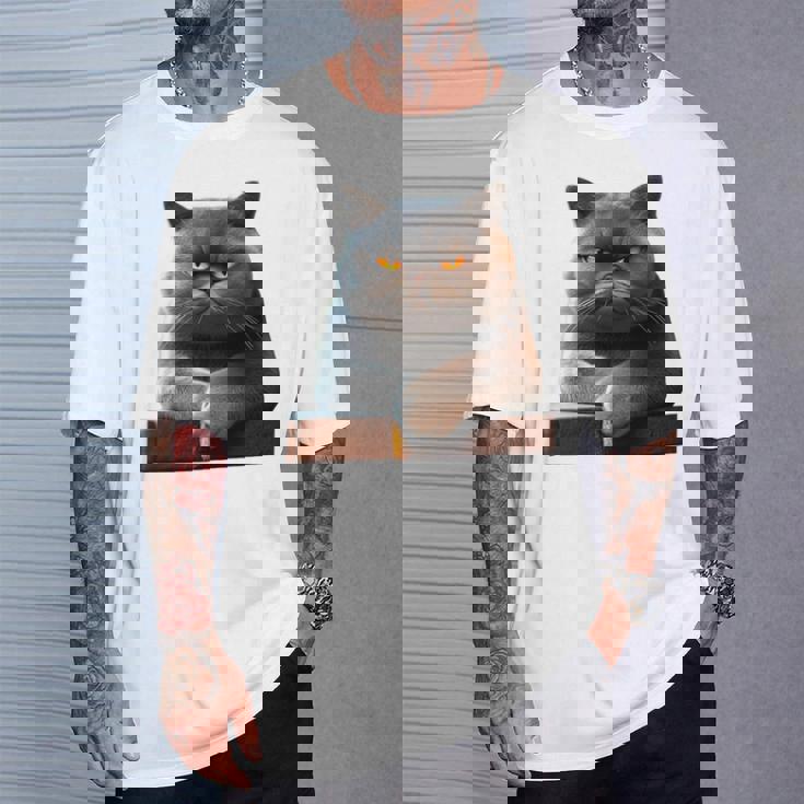 ブリティッシュショートヘア猫猫ママ猫ママかわいい猫 長袖tシャツ Tシャツ 彼への贈り物