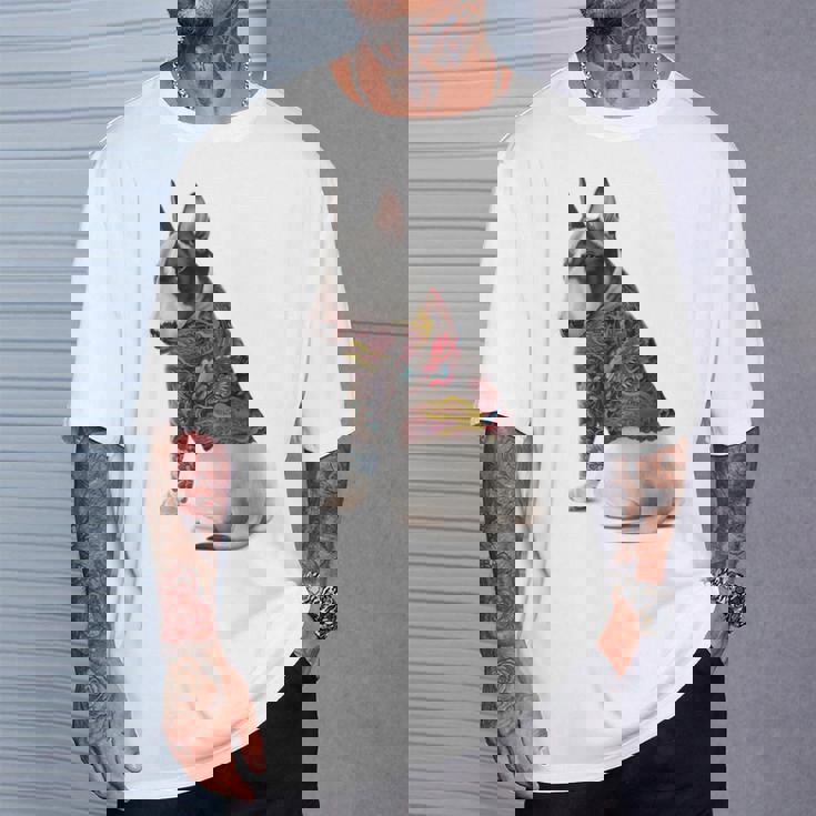 ブルテリア犬 日本龍 タトゥー入り イレズミ Tシャツ 彼への贈り物