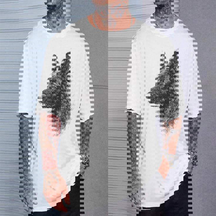 ベルギーシェパード 犬 グラフィック ペットアート ベルギーシェパード Tシャツ 彼への贈り物