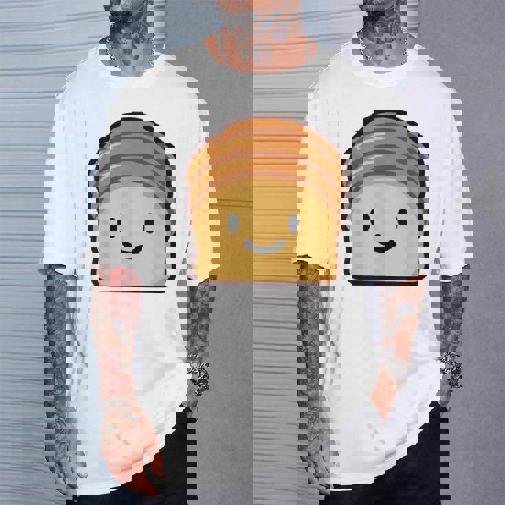 ベーカリー パン ブリオッシュ シンプルでミニマルなユーモア ブリオッシュ Tシャツ 彼への贈り物