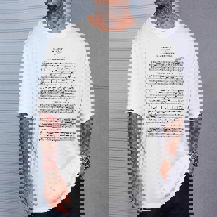 ベートーヴェン 楽譜 ピアノ ピアニスト Tシャツ 彼への贈り物