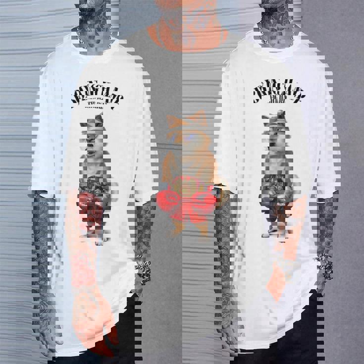 ボクシングチャンピオン 柴犬ファイター Tシャツ 彼への贈り物