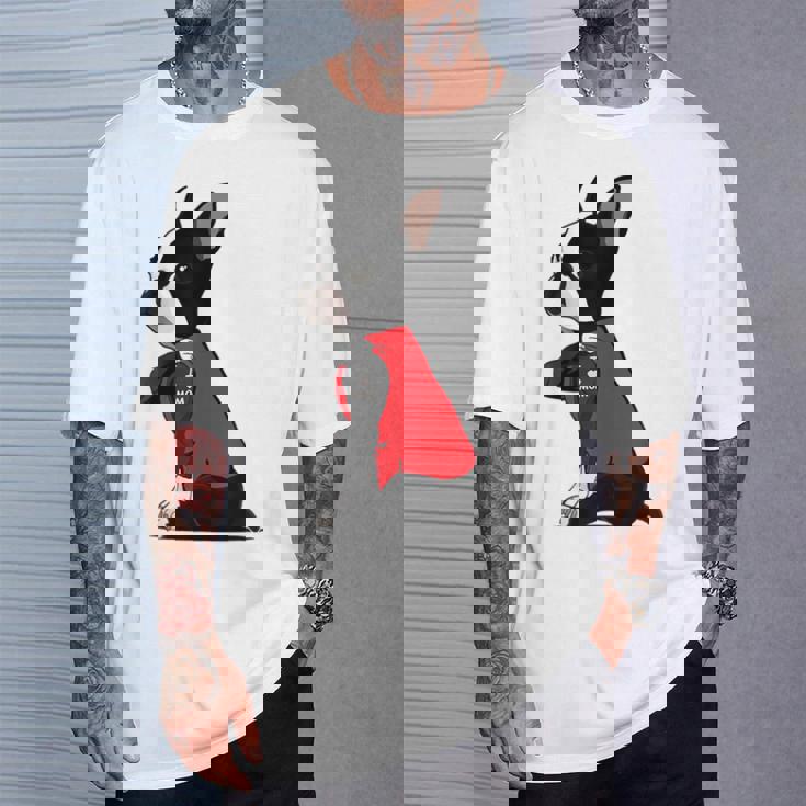 ボストンテリア I Love Mom タトゥーシャツ 面白いボストンテリア Tシャツ 彼への贈り物