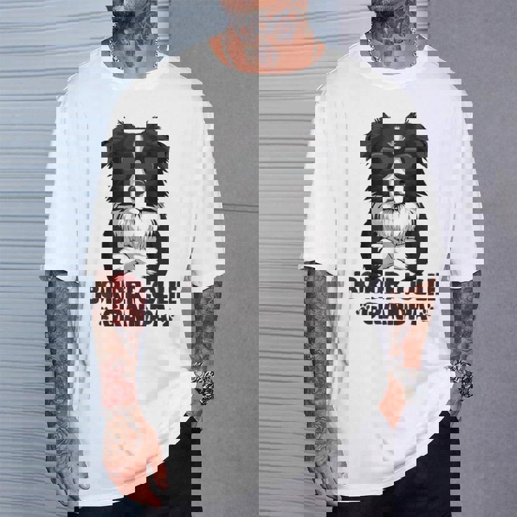 ボーダーコリー 犬 おじいちゃん Tシャツ 彼への贈り物