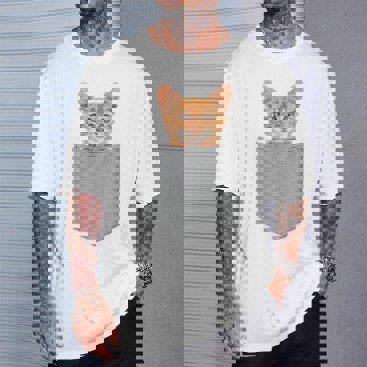 ポケットの中の猫ポケットキャット猫好き ねこ好き ネコ好きニャー猫 猫の飼い主 心電図 おもしろ 可愛い ねこ ネコ 猫 長袖tシャツ Tシャツ 彼への贈り物