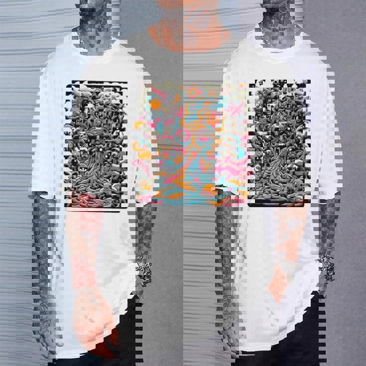 ポップシュールレアリズムローブロウアート 長袖tシャツ Tシャツ 彼への贈り物