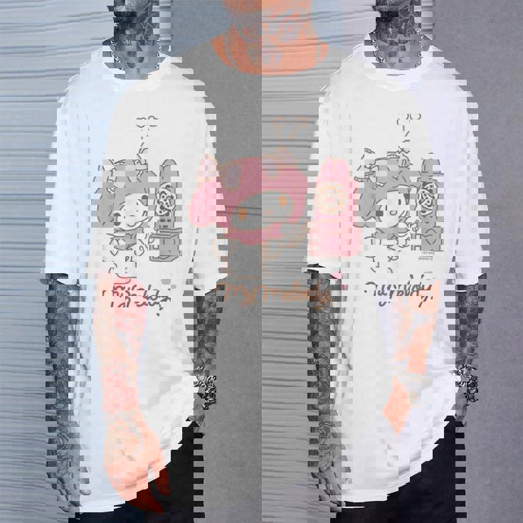 マイメロディ でんわ ライトカラー Tシャツ 彼への贈り物