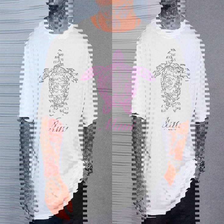 マウイ ウミガメ ハワイ Hi ハワイアン トライバル タートル ホヌ キュート Tシャツ 彼への贈り物