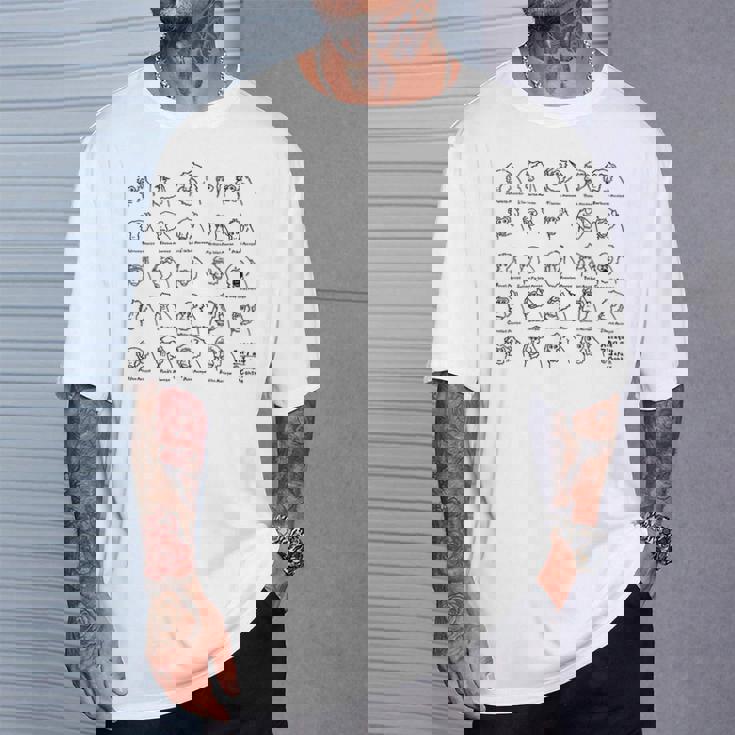 マカク24種 （黒字） Tシャツ 彼への贈り物