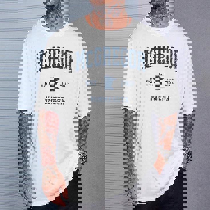 マクレガー ミネソタ Mn ヴィンテージ アスレチック ネイビー スポーツデザイン 長袖tシャツ Tシャツ 彼への贈り物