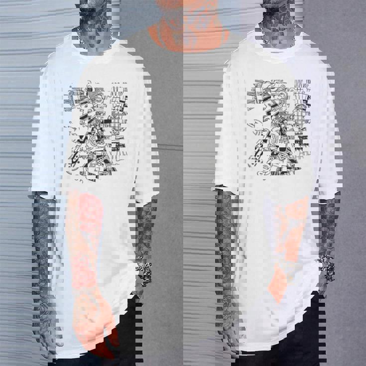 マヤの守護神テスカトリポカの戦士アステカインディアンメキシコ Tシャツ 彼への贈り物