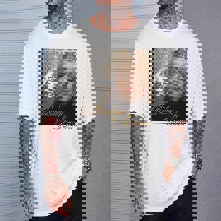 マリリンモンロー_004 長袖tシャツ Tシャツ 彼への贈り物