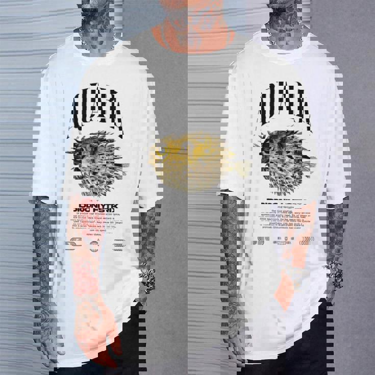 ヤマアラシ フグ 魚飼い モダンストリートウェア Tシャツ 彼への贈り物