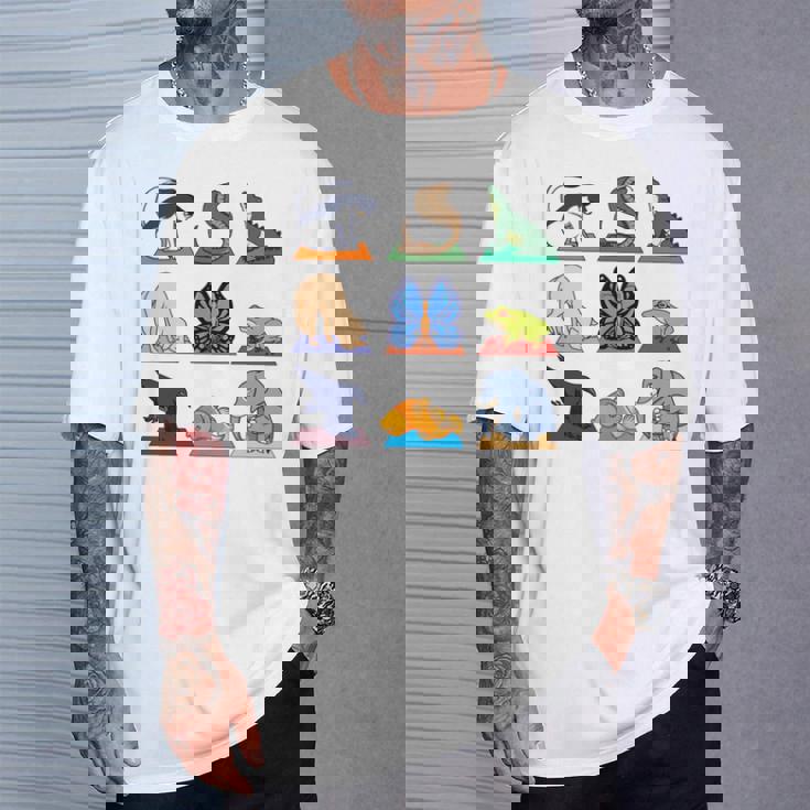 ヨガ動物のポジション 長袖tシャツ Tシャツ 彼への贈り物