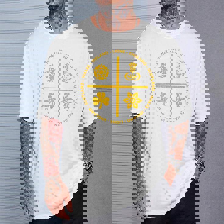 ラグビーライオンズ アイルランド イングランド ウェールズ スコットランド アイコン ゴールド Tシャツ 彼への贈り物