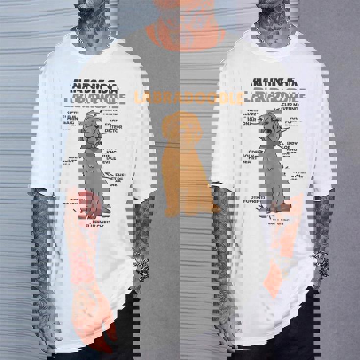 ラブラドゥードルの解剖学かわいい犬面白い犬ラブラドゥードル Tシャツ 彼への贈り物