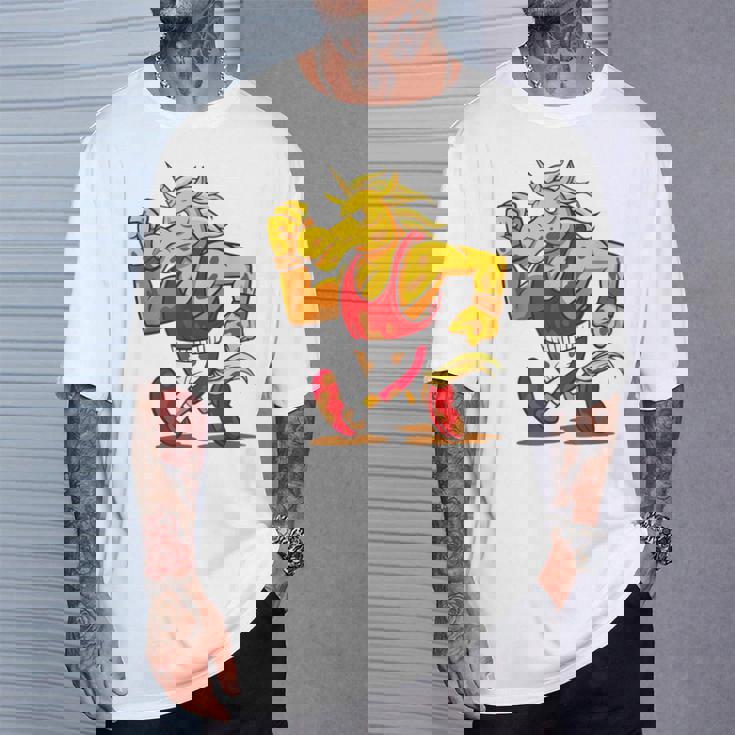 ランニング フィットネス スポーティ ユニコーン Tシャツ 彼への贈り物