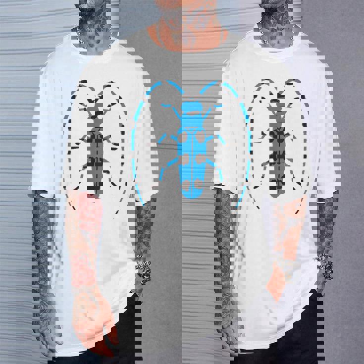 ルリボシカミキリ _昆虫_カミキリムシ Tシャツ 彼への贈り物