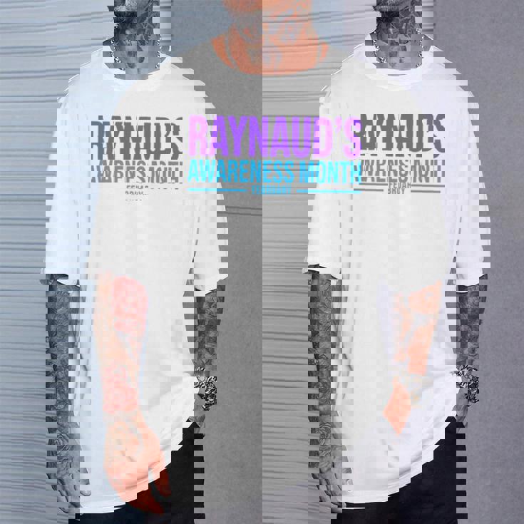 レイノー病啓発 レイノー啓発月間 長袖tシャツ Tシャツ 彼への贈り物