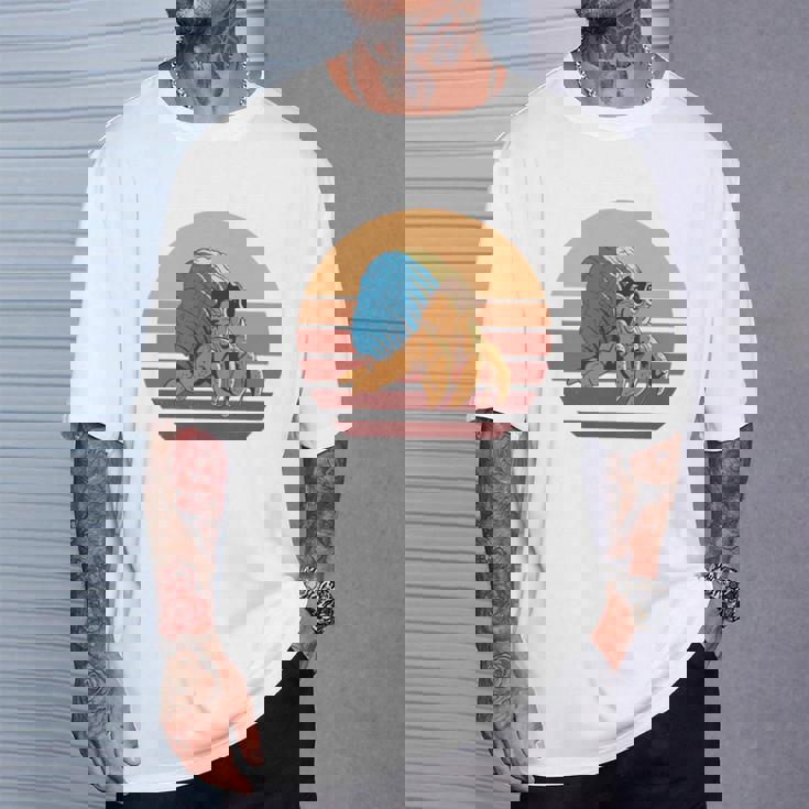 レトロ I Travel Toee ヤドカリ ヴィンテージ ヤドカリ 好き 長袖tシャツ Tシャツ 彼への贈り物