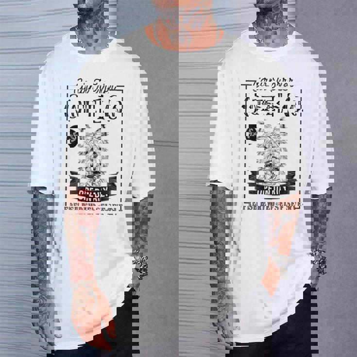 レトロ ケアンテリア コーヒー 面白い 犬 ママ コーヒー愛好家 Tシャツ 彼への贈り物