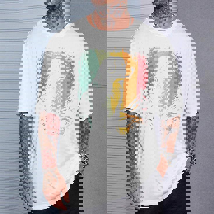 レトロなビンテージデザインのバーニーズマウンテンドッグ 長袖tシャツ Tシャツ 彼への贈り物