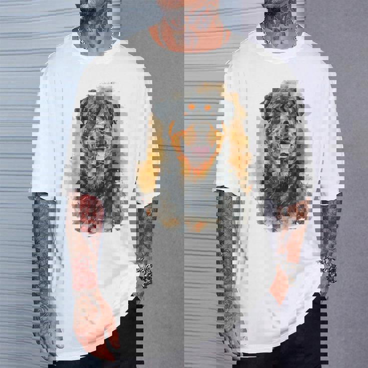 ロットワイラー 犬 モチーフ ペット アートワーク カラフル ロットワイラー Tシャツ 彼への贈り物