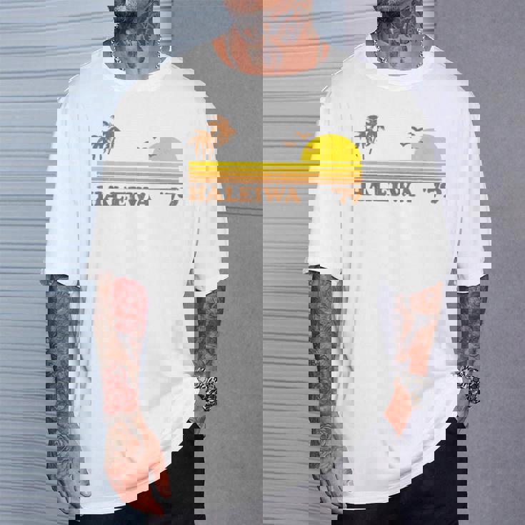 ヴィンテージ ハレイワ ハワイ ノースショア ビーチ レトロ サンセット 70年代 Tシャツ 彼への贈り物