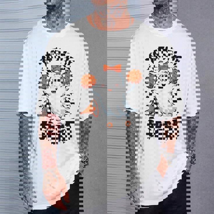 不気味なチアリーダー ゴースト ハロウィンコスチューム チアママスピリット。 Tシャツ 彼への贈り物