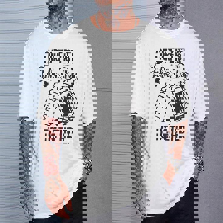 初めての父の日 Together Beer First Time Dad Tシャツ 彼への贈り物