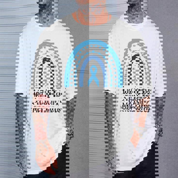 前立腺がん啓発 ライトブルー アーチ Tシャツ 彼への贈り物